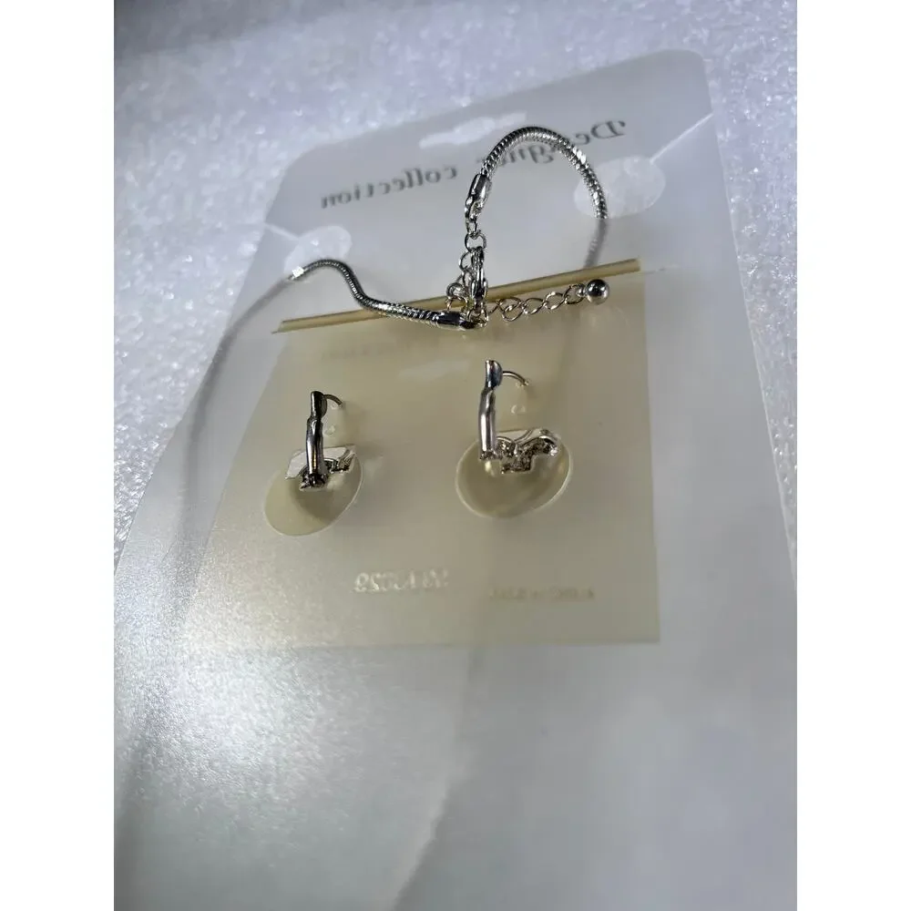 Retro Heart Shaped Reversable Picture Photo Frame Necklace Set New in Pack